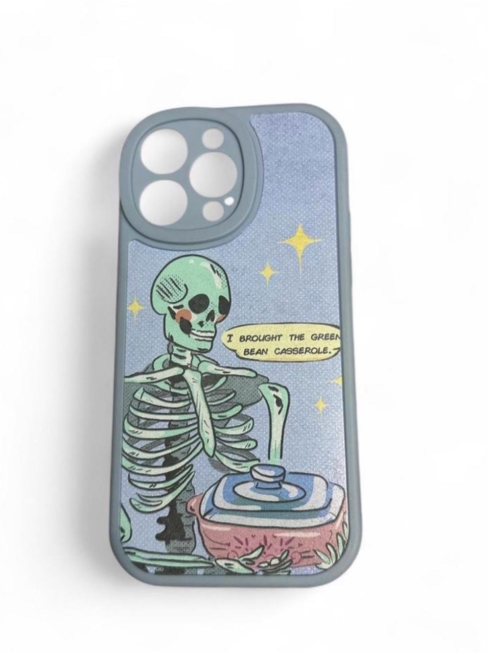 Blue Skeleton Design Phone Case (iPhone 14 Pro Max)